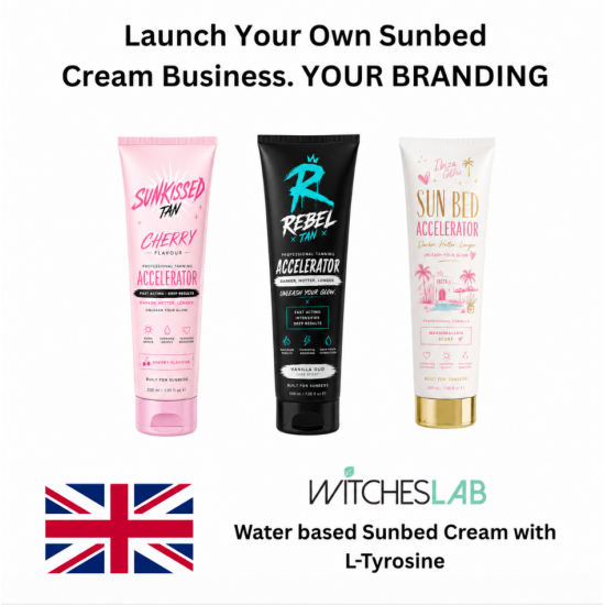 Private Label Sunbed Creams - 200 units - UV print on bottles 