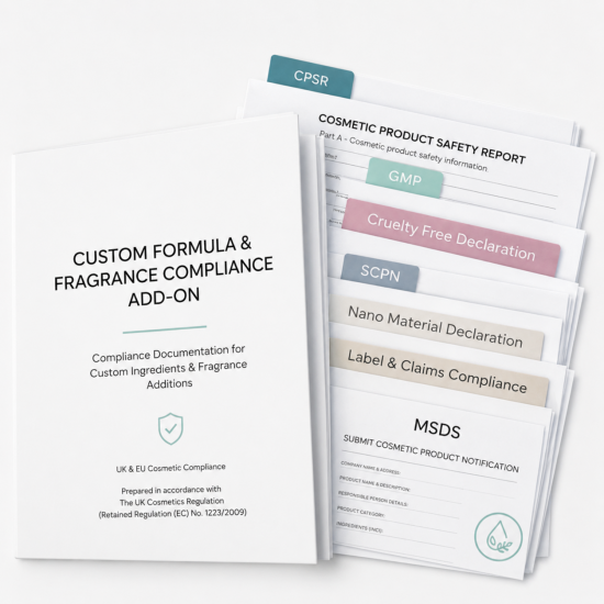 Custom Formula & Fragrance Compliance Add-On -  Sun Bed Cream 