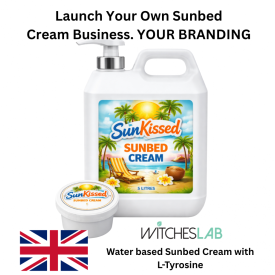 Private Label Sun Bed Cream Pump System – 5 Litre Bottle with 1000 Branded Pots