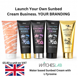 Private Label Sunbed Creams - 200 units - UV print on bottles 