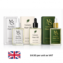 Private Label Hair Oils in Square Bottles - UK - 50ml - 300 with boxes 