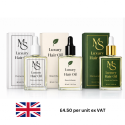 Private Label Hair Oils in Square Bottles - UK - 50ml - 300 with boxes 