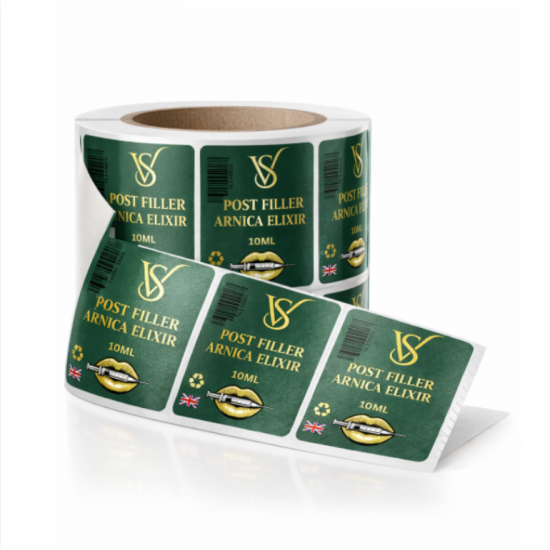 Post Filler Arnica Oil Labels  - 10ml rollers - 300 labels 