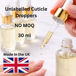Unlabelled Cuticle Oil 30ml | Glass Dropper Bottles | UK Made