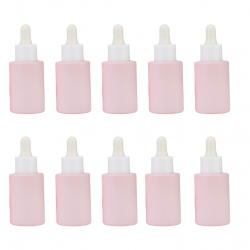 30ml Pink Glass Dropper Bottles – Pack of 10 (Empty, Suitable for Oils)