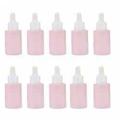 30ml Pink Glass Dropper Bottles – Pack of 10 (Empty, Suitable for Oils)