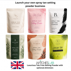 Private Label Spray Tan Drying/Setting Powder Pouches – 200 Units 