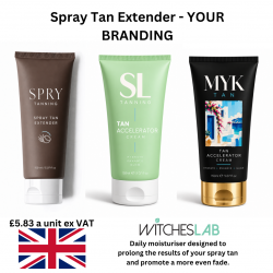 PRIVATE LABEL SPRAY TAN EXTENDER CREAM - 200 UNITS - UV PRINT ON BOTTLES