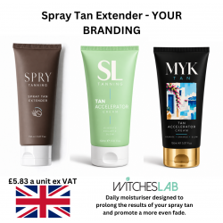 PRIVATE LABEL SPRAY TAN EXTENDER CREAM - 200 UNITS - UV PRINT ON BOTTLES